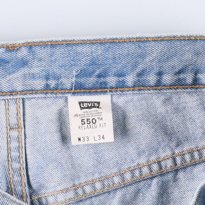 00'S Levi's 550 Relaxed Fit Tapered Denim Pants Men's W34 cotton blue type Vintage Second Hand