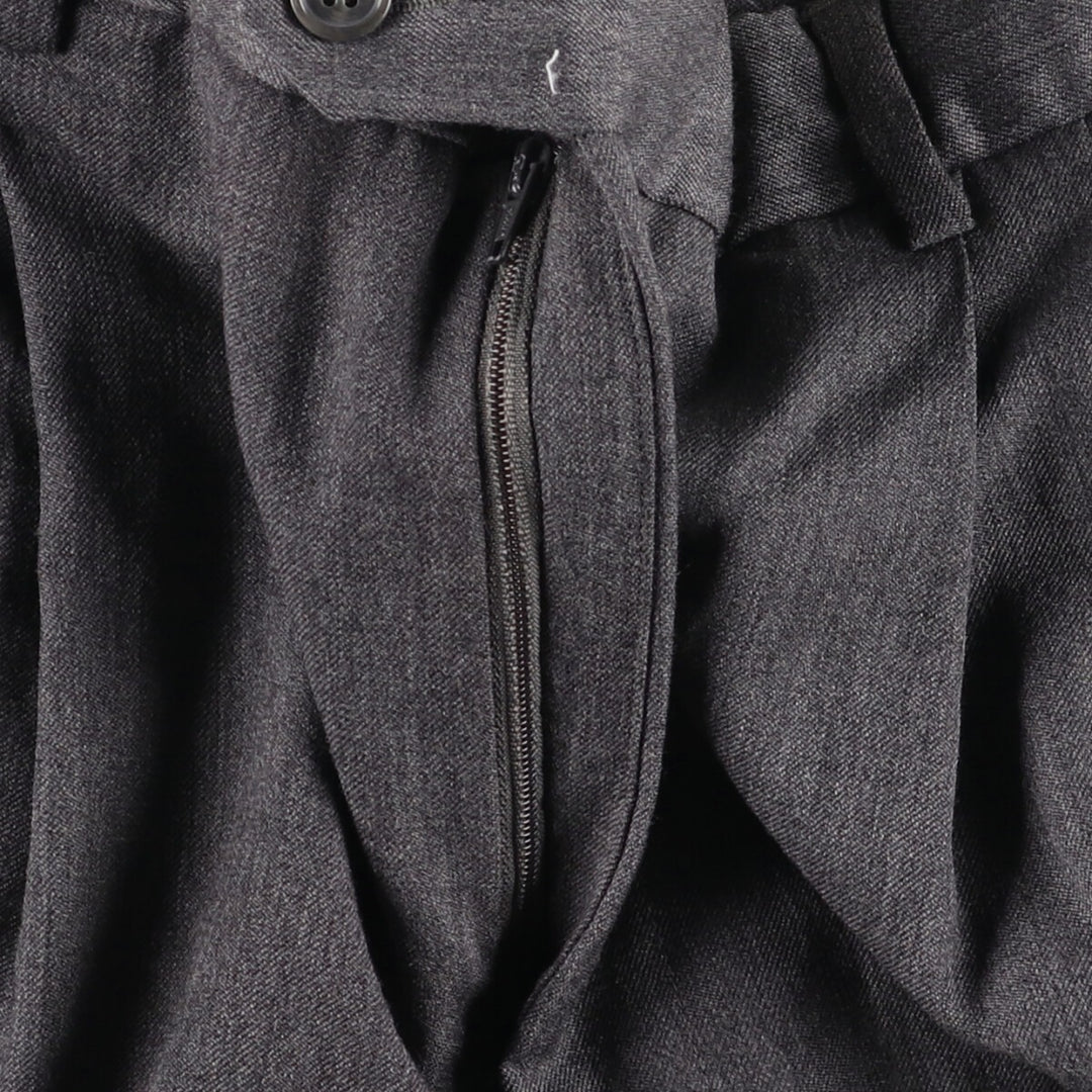 PRINCIPE Three-pleat Slacks Pants Made in Italy Men's W35 equivalent unclear gray type Vintage Second Hand