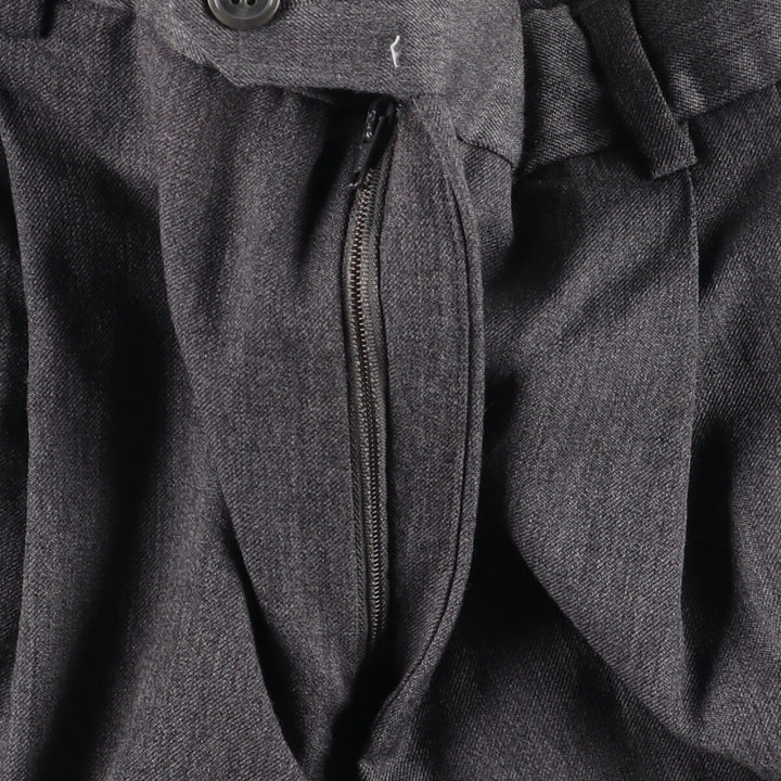 PRINCIPE Three-pleat Slacks Pants Made in Italy Men's W35 equivalent unclear gray type Vintage Second Hand