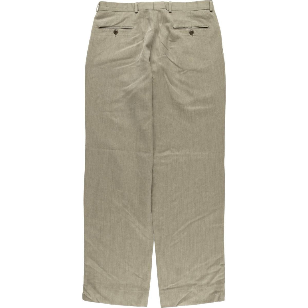 90'S Ralph Lauren CHAPS Two-pleat slacks pants for men, W34 equivalent, vintage unclear Khaki type beige Vintage Second Hand