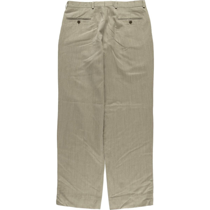 90'S Ralph Lauren CHAPS Two-pleat slacks pants for men, W34 equivalent, vintage unclear Khaki type beige Vintage Second Hand