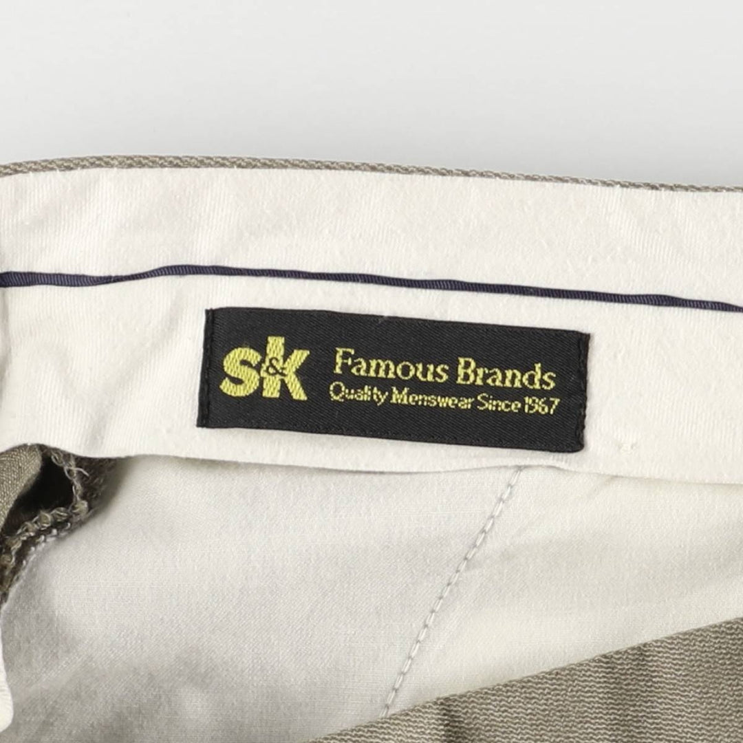 90'S Ralph Lauren CHAPS Two-pleat slacks pants for men, W34 equivalent, vintage unclear Khaki type beige Vintage Second Hand