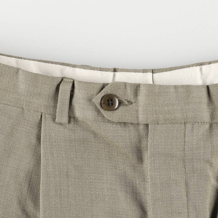 90'S Ralph Lauren CHAPS Two-pleat slacks pants for men, W34 equivalent, vintage unclear Khaki type beige Vintage Second Hand
