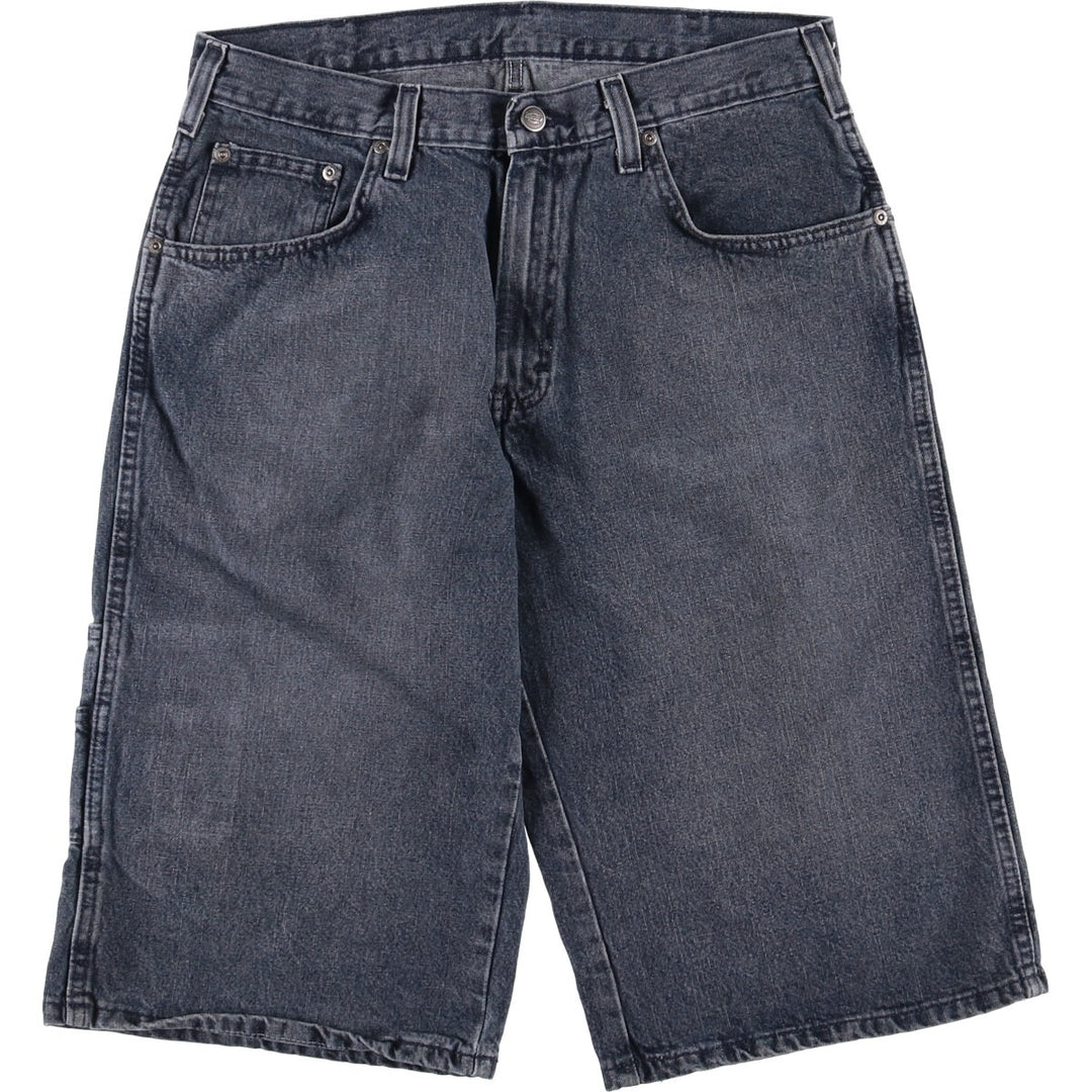 Dickies Black Denim Shorts, Half Pants, Men's, W33 equivalent cotton black type Vintage Second Hand