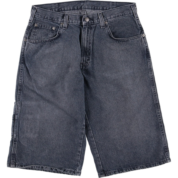Dickies Black Denim Shorts, Half Pants, Men's, W33 equivalent cotton black type Vintage Second Hand