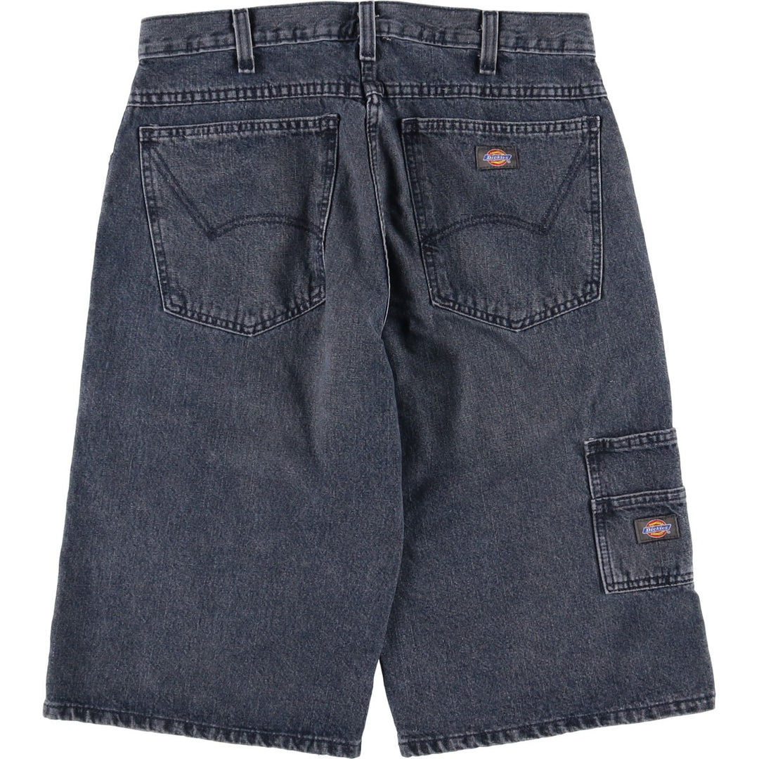 Dickies Black Denim Shorts, Half Pants, Men's, W33 equivalent cotton black type Vintage Second Hand