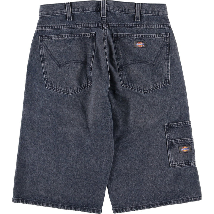 Dickies Black Denim Shorts, Half Pants, Men's, W33 equivalent cotton black type Vintage Second Hand