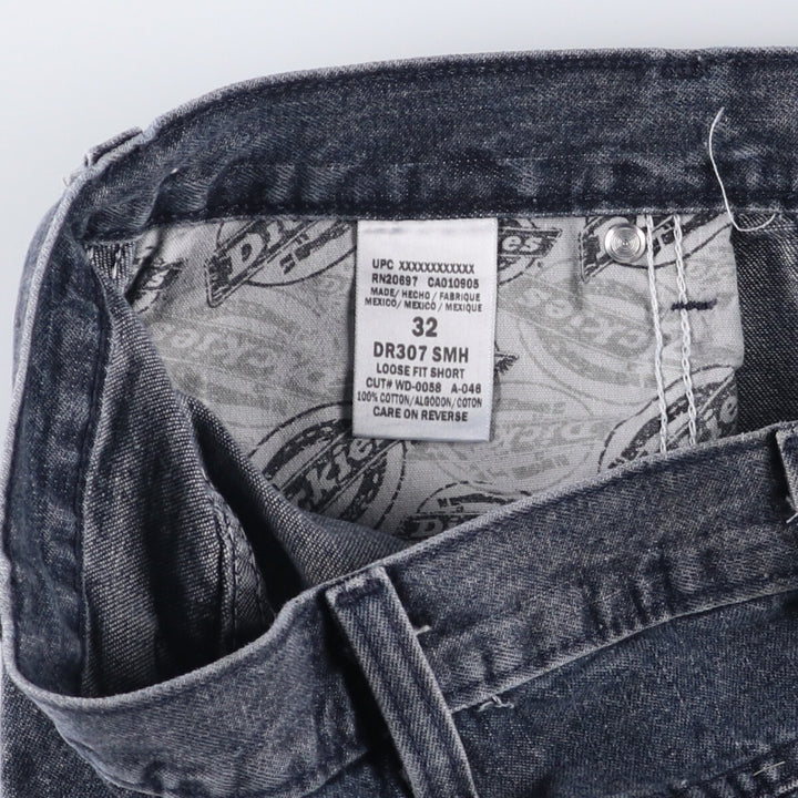 Dickies Black Denim Shorts, Half Pants, Men's, W33 equivalent cotton black type Vintage Second Hand