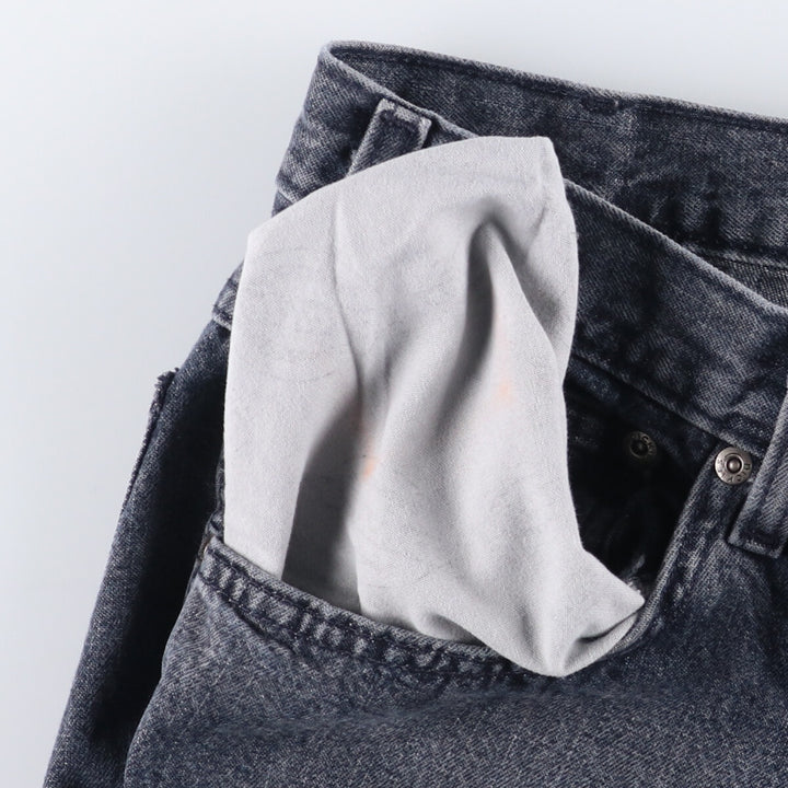 Dickies Black Denim Shorts, Half Pants, Men's, W33 equivalent cotton black type Vintage Second Hand