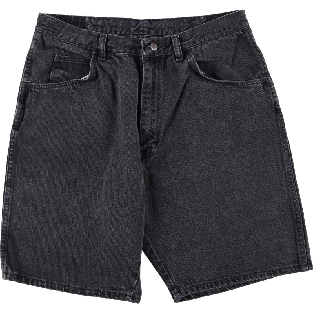 Wrangler Black Denim Shorts, Shorts, Men's, W32 equivalent cotton black type Vintage Second Hand