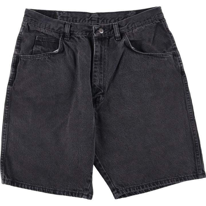 Wrangler Black Denim Shorts, Shorts, Men's, W32 equivalent cotton black type Vintage Second Hand
