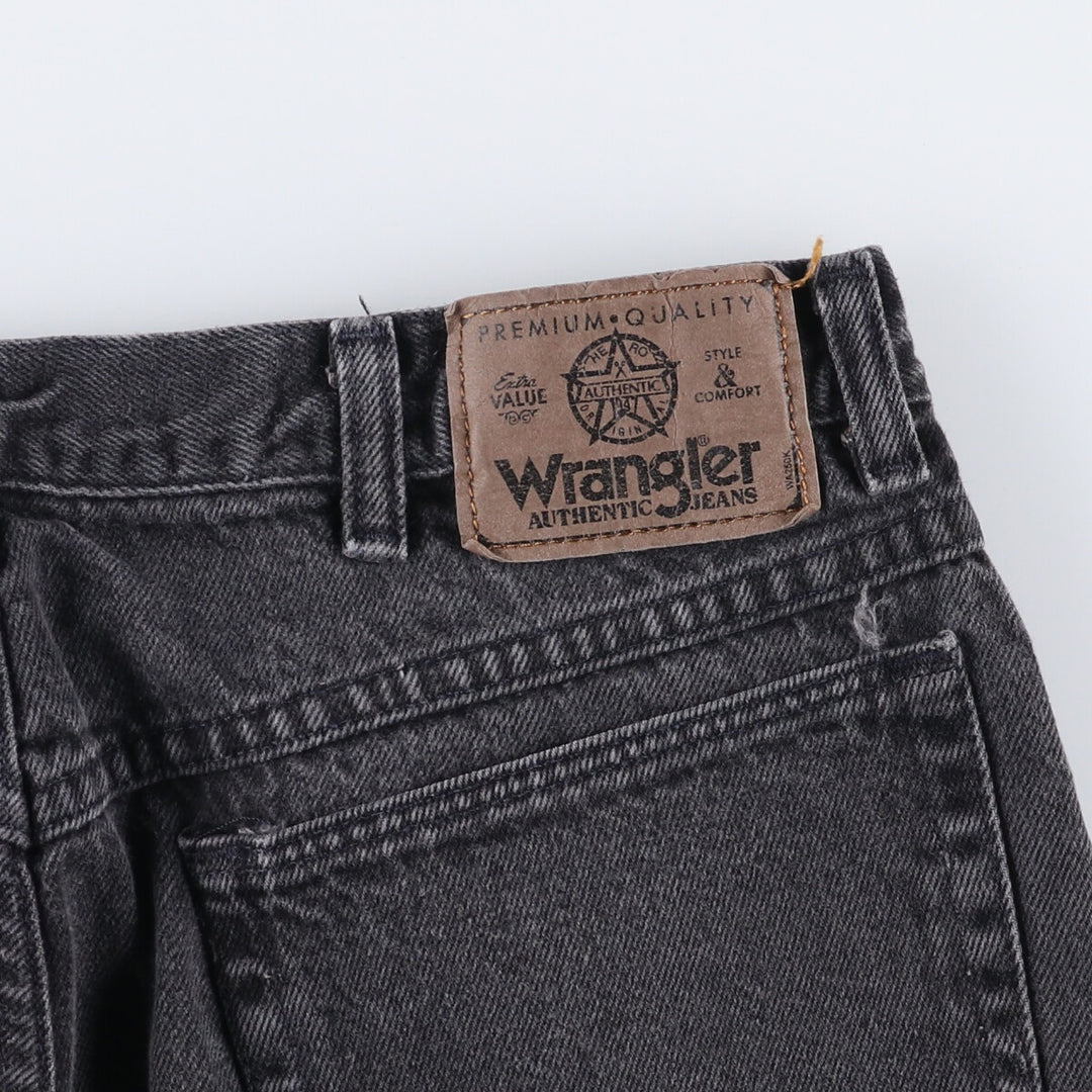 Wrangler Black Denim Shorts, Shorts, Men's, W32 equivalent cotton black type Vintage Second Hand