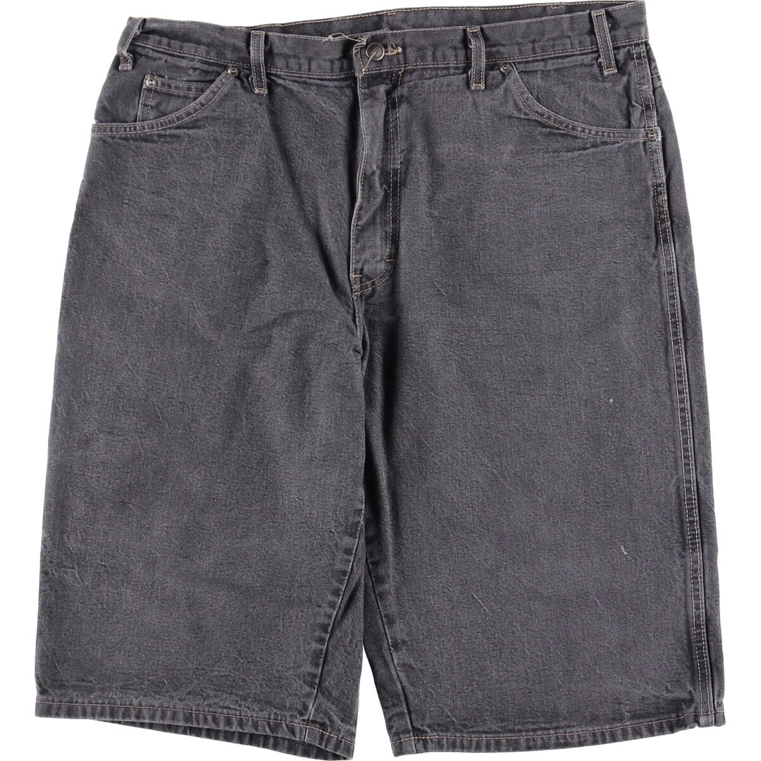 Dickies Loose Fit Black Denim Shorts, Half Pants, Men's, W38 cotton black type Vintage Second Hand