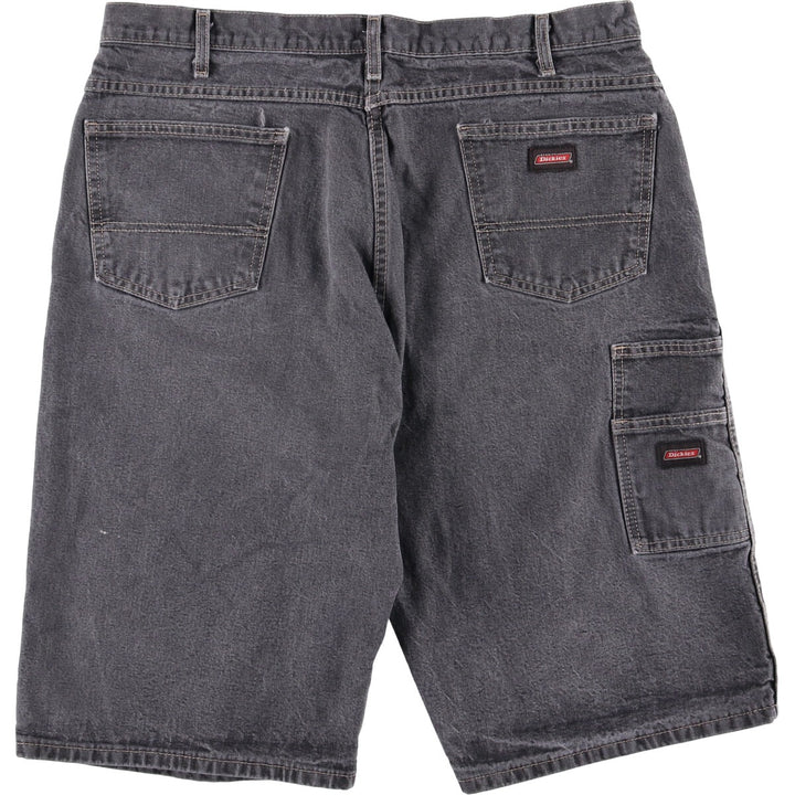Dickies Loose Fit Black Denim Shorts, Half Pants, Men's, W38 cotton black type Vintage Second Hand