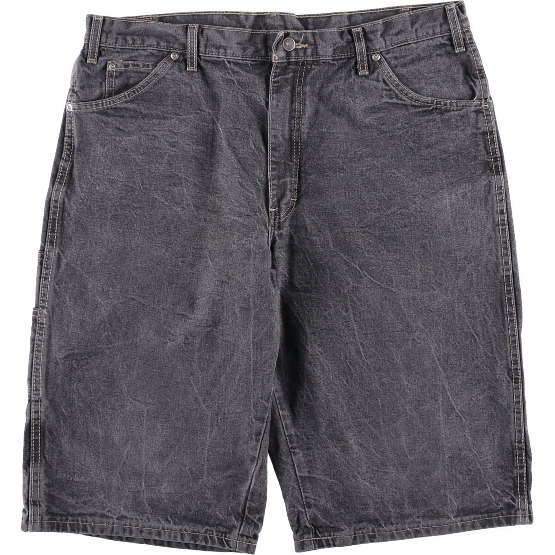Dickies Loose Fit Black Denim Shorts, Half Pants, Men's, W38 cotton black type Vintage Second Hand