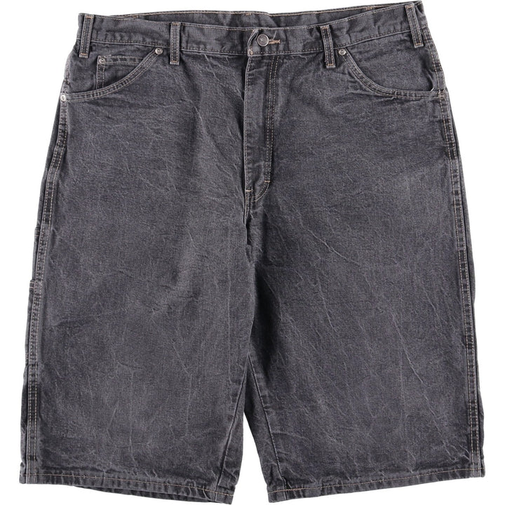 Dickies Loose Fit Black Denim Shorts, Half Pants, Men's, W38 cotton black type Vintage Second Hand