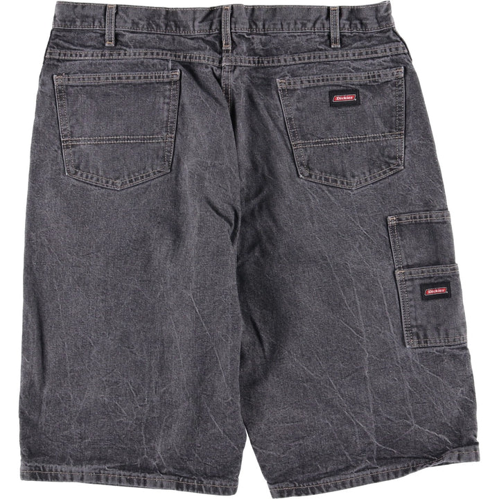 Dickies Loose Fit Black Denim Shorts, Half Pants, Men's, W38 cotton black type Vintage Second Hand