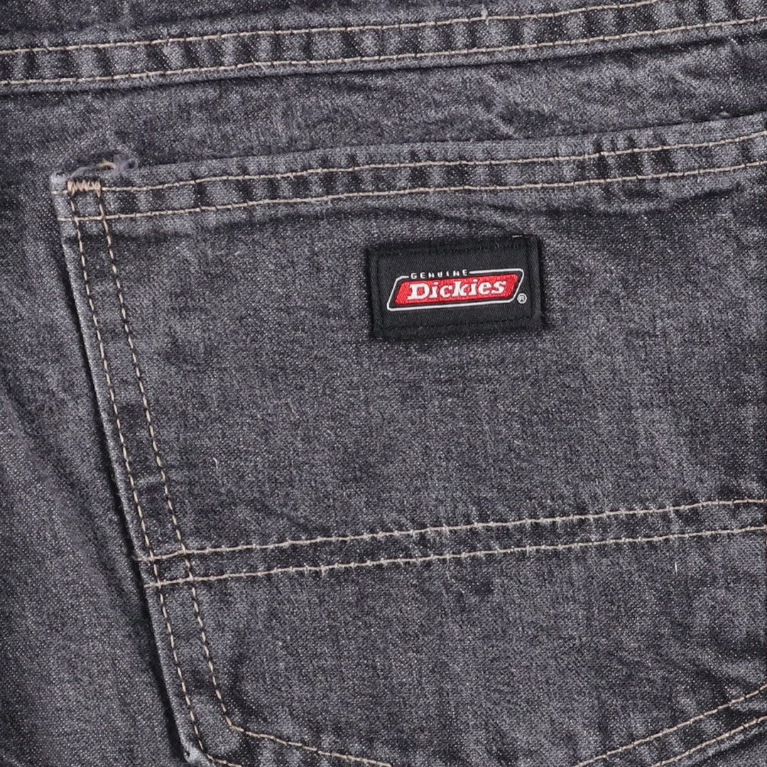 Dickies Loose Fit Black Denim Shorts, Half Pants, Men's, W38 cotton black type Vintage Second Hand