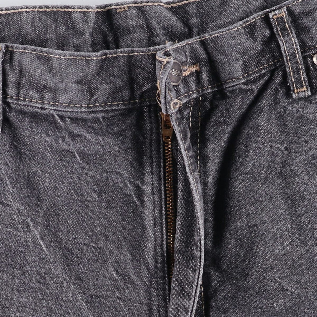 Dickies Loose Fit Black Denim Shorts, Half Pants, Men's, W38 cotton black type Vintage Second Hand