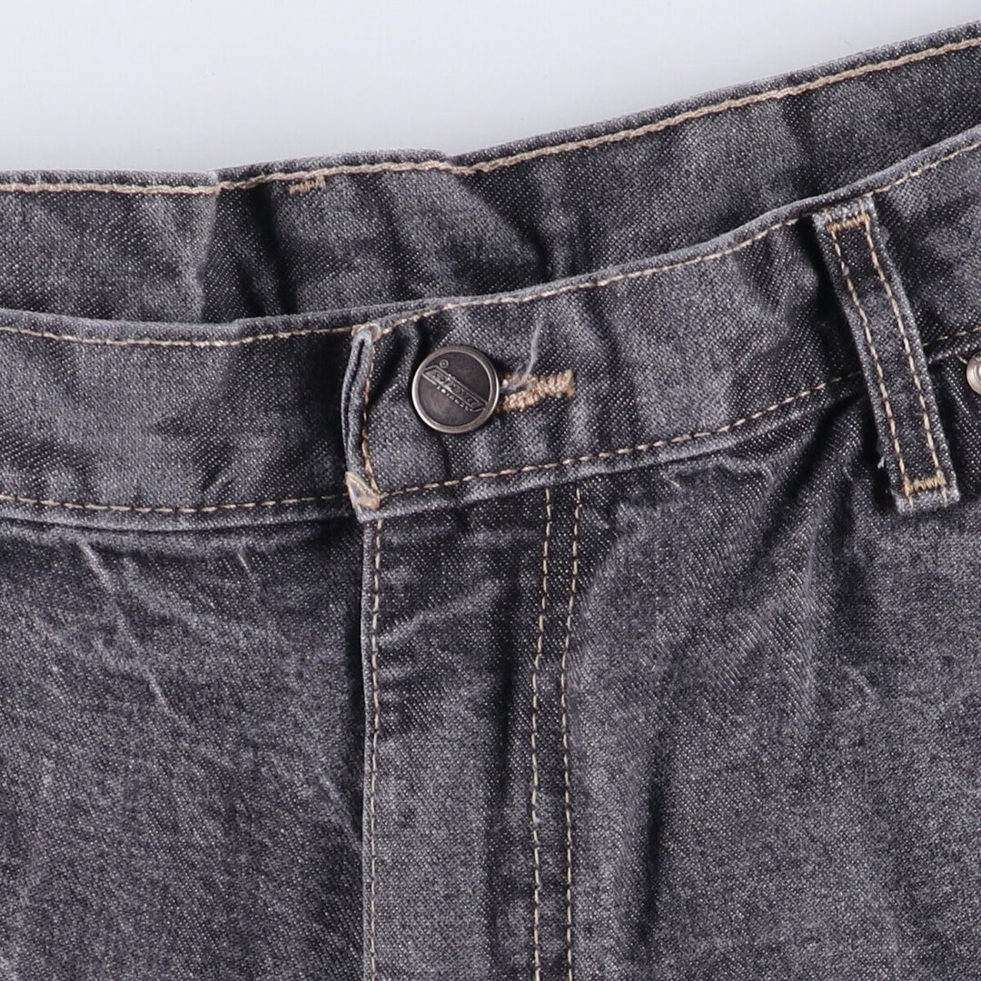 Dickies Loose Fit Black Denim Shorts, Half Pants, Men's, W38 cotton black type Vintage Second Hand