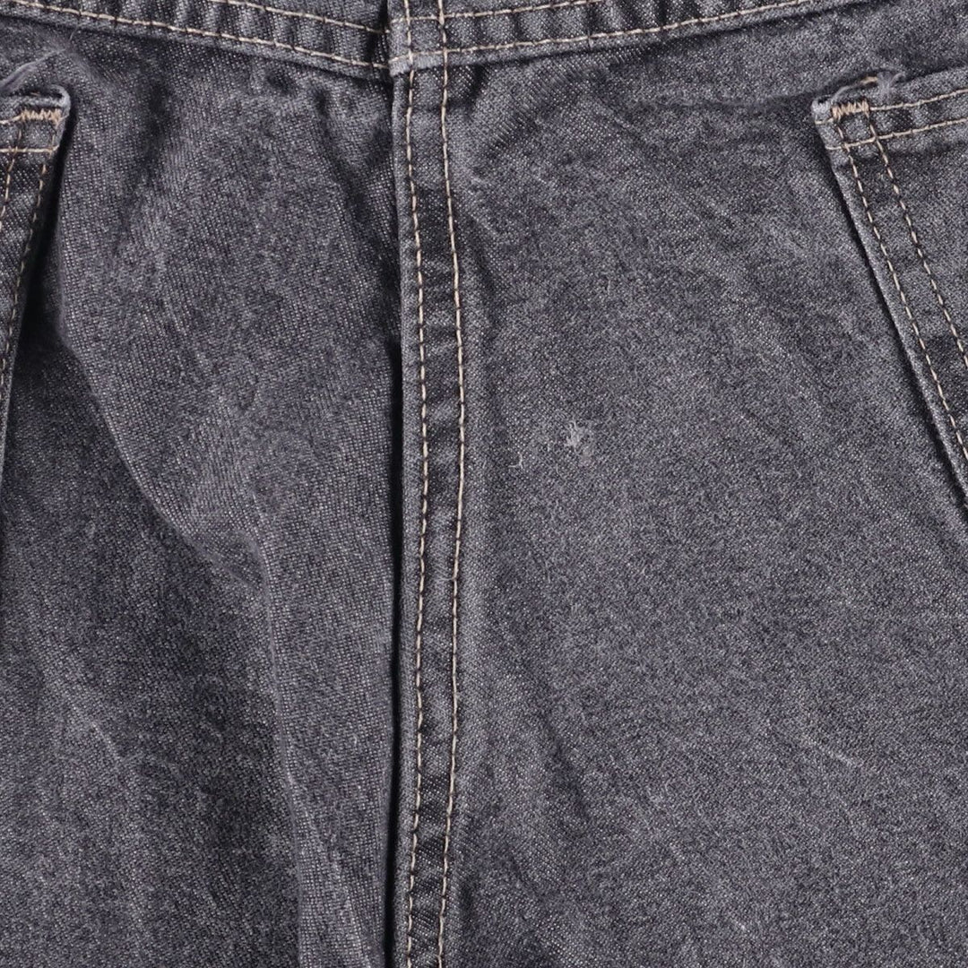 Dickies Loose Fit Black Denim Shorts, Half Pants, Men's, W38 cotton black type Vintage Second Hand