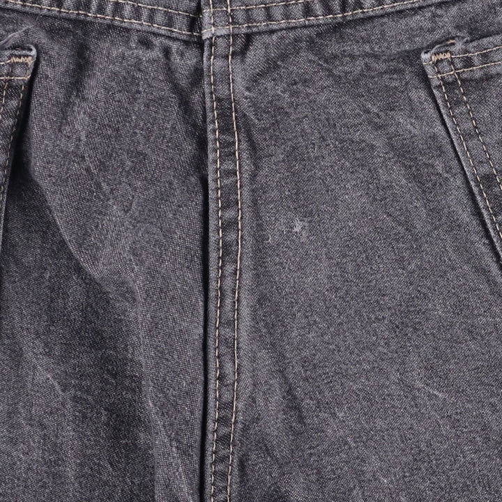 Dickies Loose Fit Black Denim Shorts, Half Pants, Men's, W38 cotton black type Vintage Second Hand