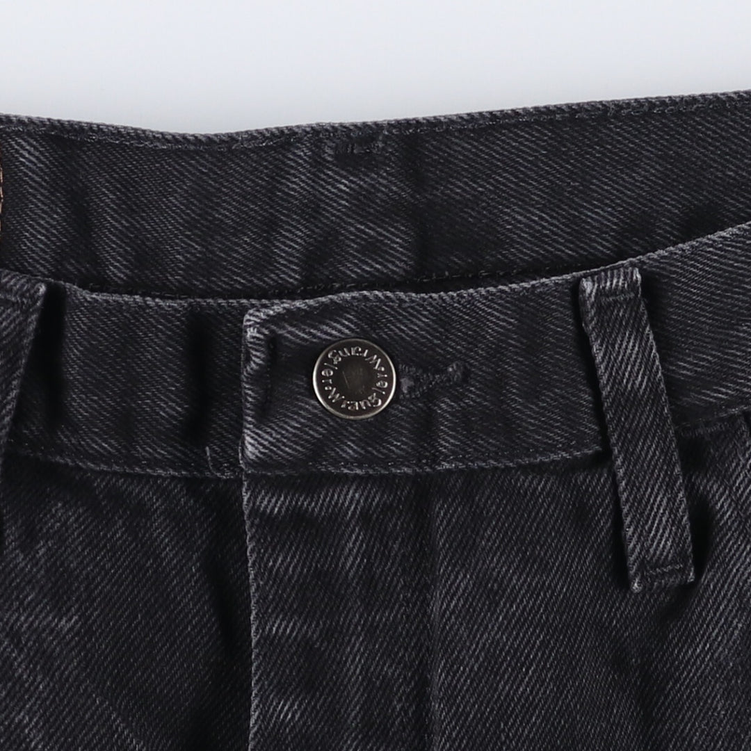 00'S Wrangler RELAXED FIT Black Denim Shorts Shorts Men's W33 cotton black type Vintage Second Hand