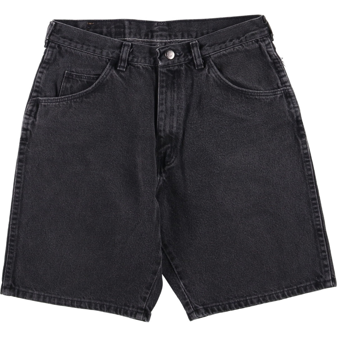 Wrangler Black Denim Shorts, Shorts, Men's, W31 equivalent cotton black type Vintage Second Hand