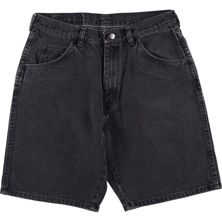 Wrangler Black Denim Shorts, Shorts, Men's, W31 equivalent cotton black type Vintage Second Hand