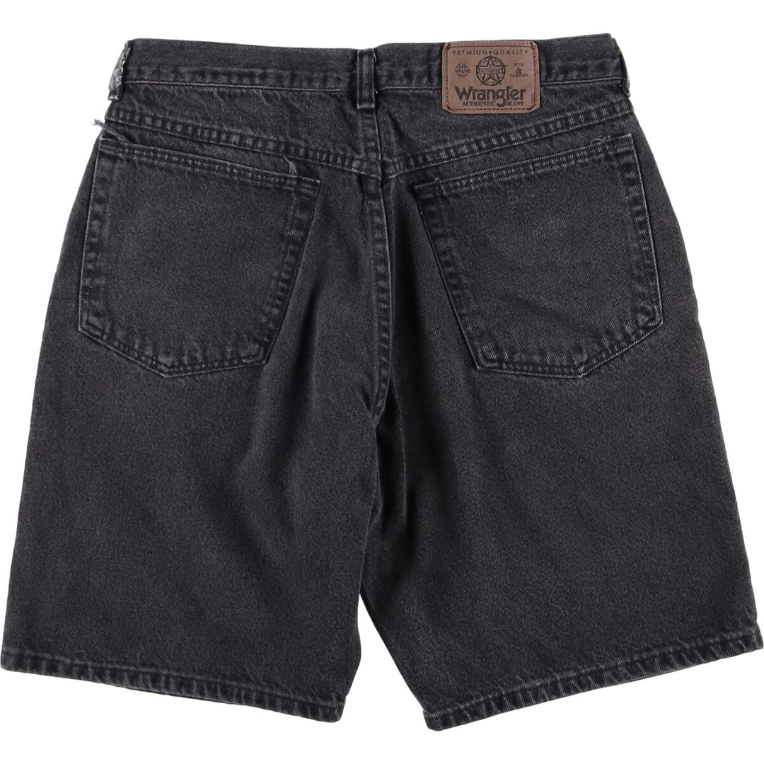 Wrangler Black Denim Shorts, Shorts, Men's, W31 equivalent cotton black type Vintage Second Hand