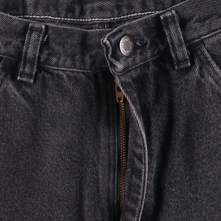 Wrangler Black Denim Shorts, Shorts, Men's, W31 equivalent cotton black type Vintage Second Hand