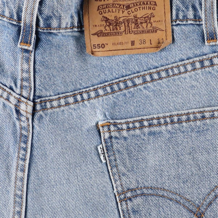 90'S Levi's 550 Relaxed Fit Denim Shorts, Made in USA, Men's, W37, Vintage cotton blue type Vintage Second Hand
