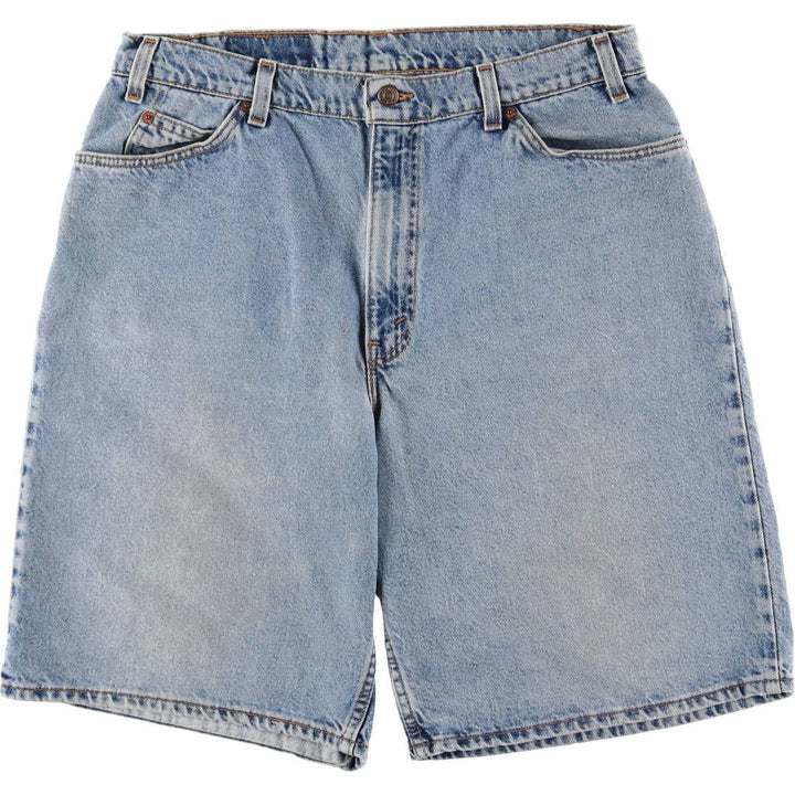 90'S Levi's 560 LOOSE FIT denim shorts, half pants, men's w36 equivalent, vintage unclear blue type Vintage Second Hand