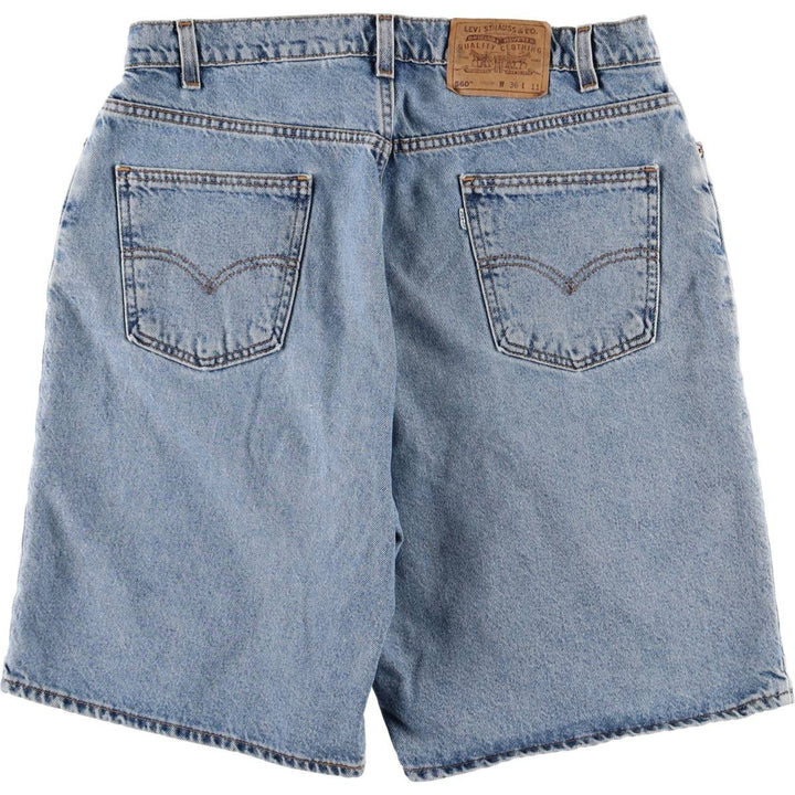 90'S Levi's 560 LOOSE FIT denim shorts, half pants, men's w36 equivalent, vintage unclear blue type Vintage Second Hand