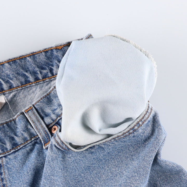 90'S Levi's 560 LOOSE FIT denim shorts, half pants, men's w36 equivalent, vintage unclear blue type Vintage Second Hand