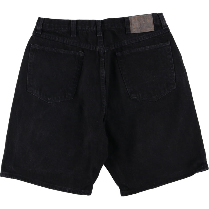 90'S Wrangler Black Denim Shorts, Made in USA, Men's, W33, Vintage cotton black type Vintage Second Hand