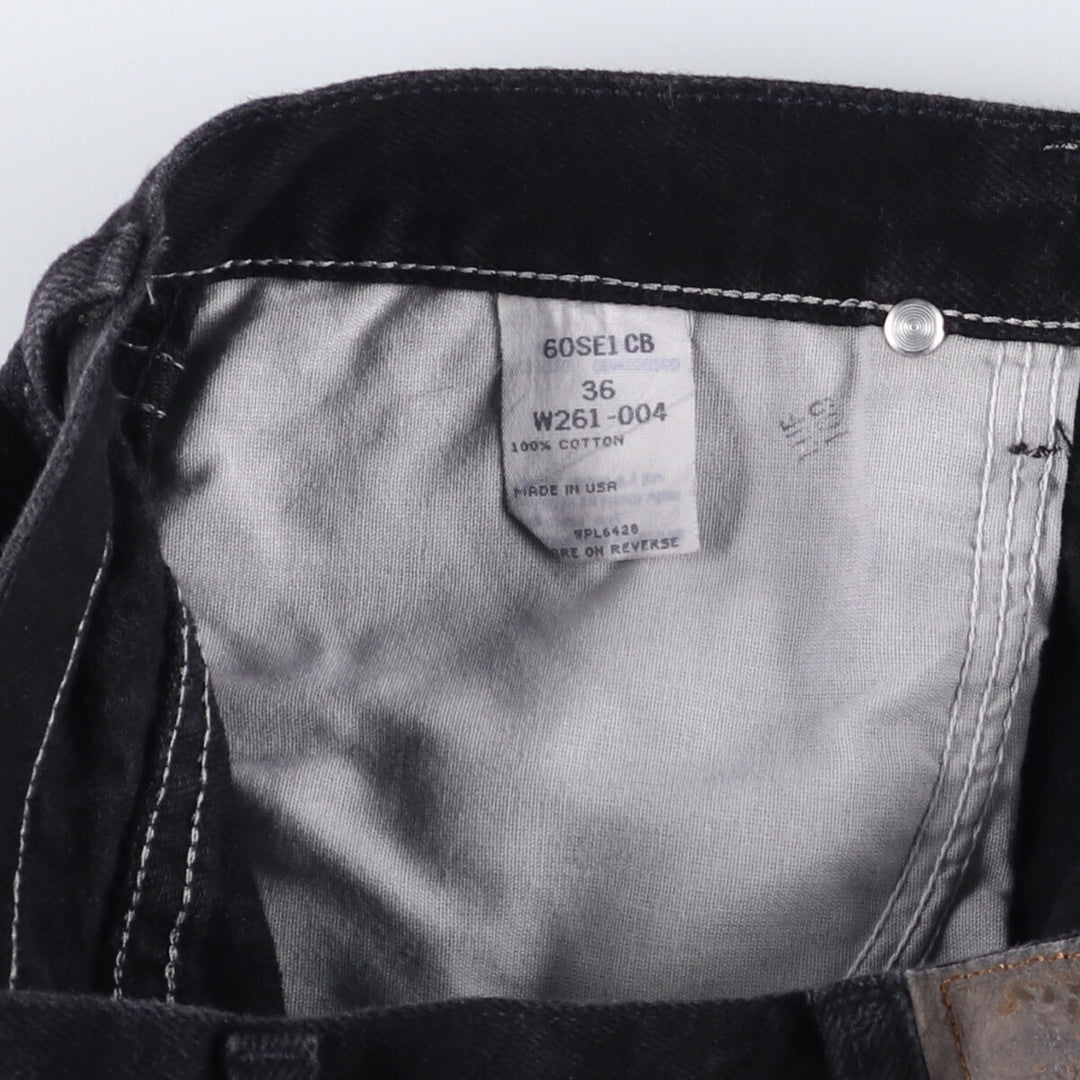 90'S Wrangler Black Denim Shorts, Made in USA, Men's, W33, Vintage cotton black type Vintage Second Hand