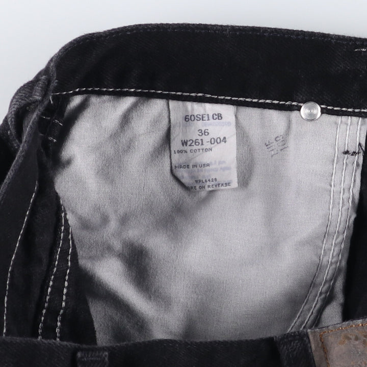 90'S Wrangler Black Denim Shorts, Made in USA, Men's, W33, Vintage cotton black type Vintage Second Hand
