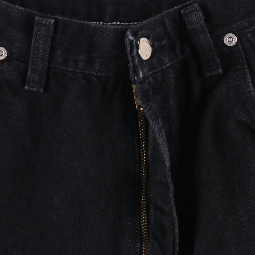 90'S Wrangler Black Denim Shorts, Made in USA, Men's, W33, Vintage cotton black type Vintage Second Hand