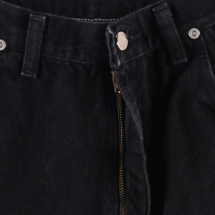 90'S Wrangler Black Denim Shorts, Made in USA, Men's, W33, Vintage cotton black type Vintage Second Hand