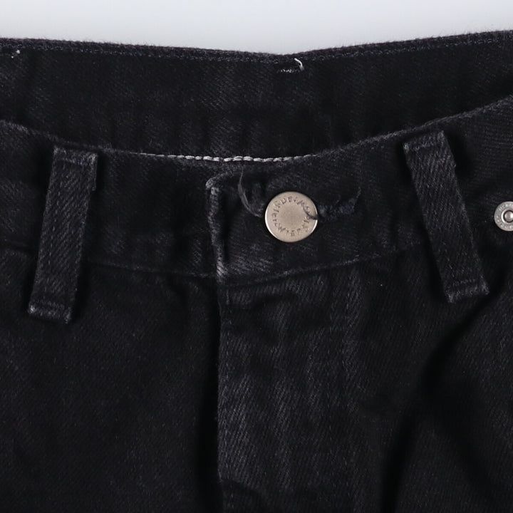 90'S Wrangler Black Denim Shorts, Made in USA, Men's, W33, Vintage cotton black type Vintage Second Hand