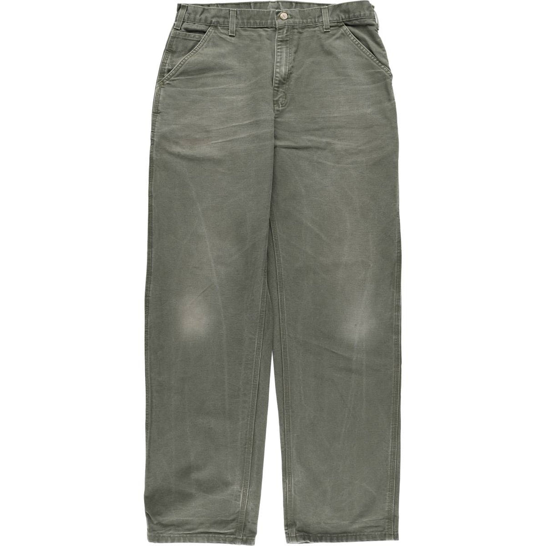 00'S Carhartt Dungaree Fit Duck Painter Pants Men's W36 cotton Khaki type Vintage Second Hand