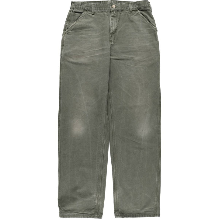 00'S Carhartt Dungaree Fit Duck Painter Pants Men's W36 cotton Khaki type Vintage Second Hand