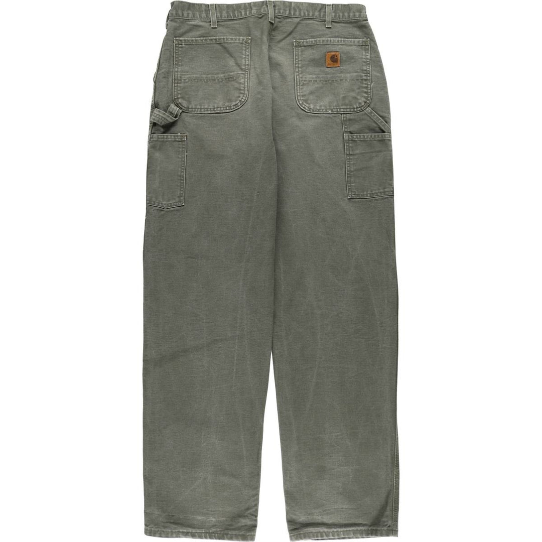 00'S Carhartt Dungaree Fit Duck Painter Pants Men's W36 cotton Khaki type Vintage Second Hand