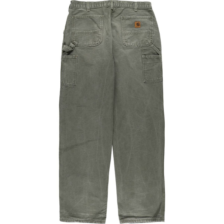 00'S Carhartt Dungaree Fit Duck Painter Pants Men's W36 cotton Khaki type Vintage Second Hand