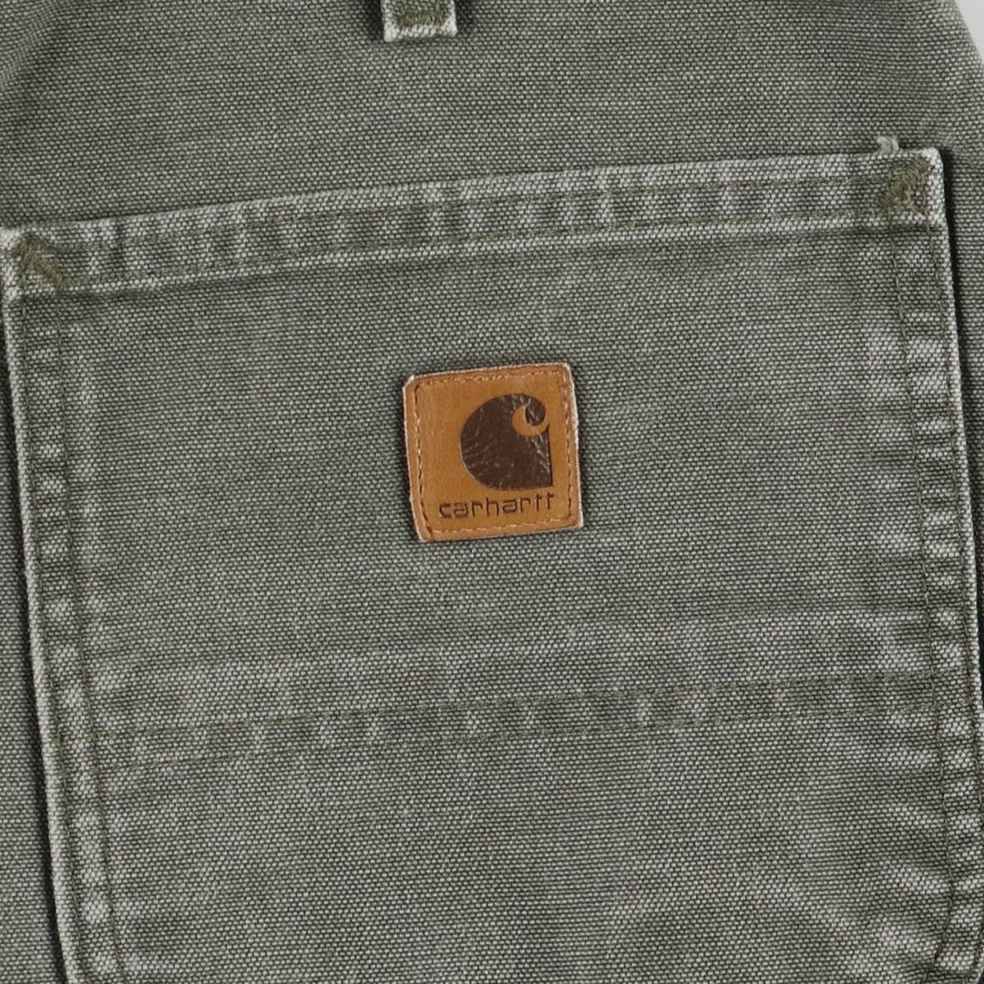 00'S Carhartt Dungaree Fit Duck Painter Pants Men's W36 cotton Khaki type Vintage Second Hand