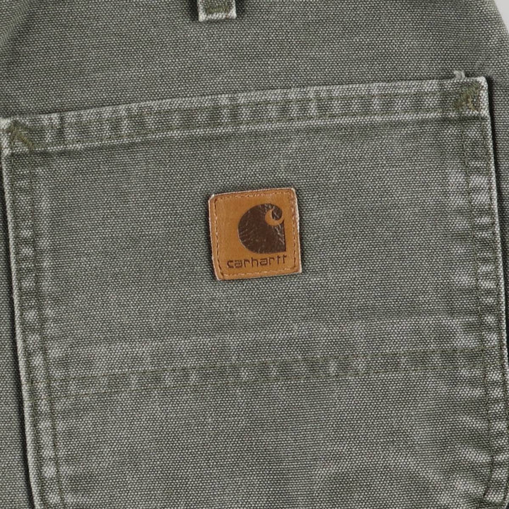 00'S Carhartt Dungaree Fit Duck Painter Pants Men's W36 cotton Khaki type Vintage Second Hand