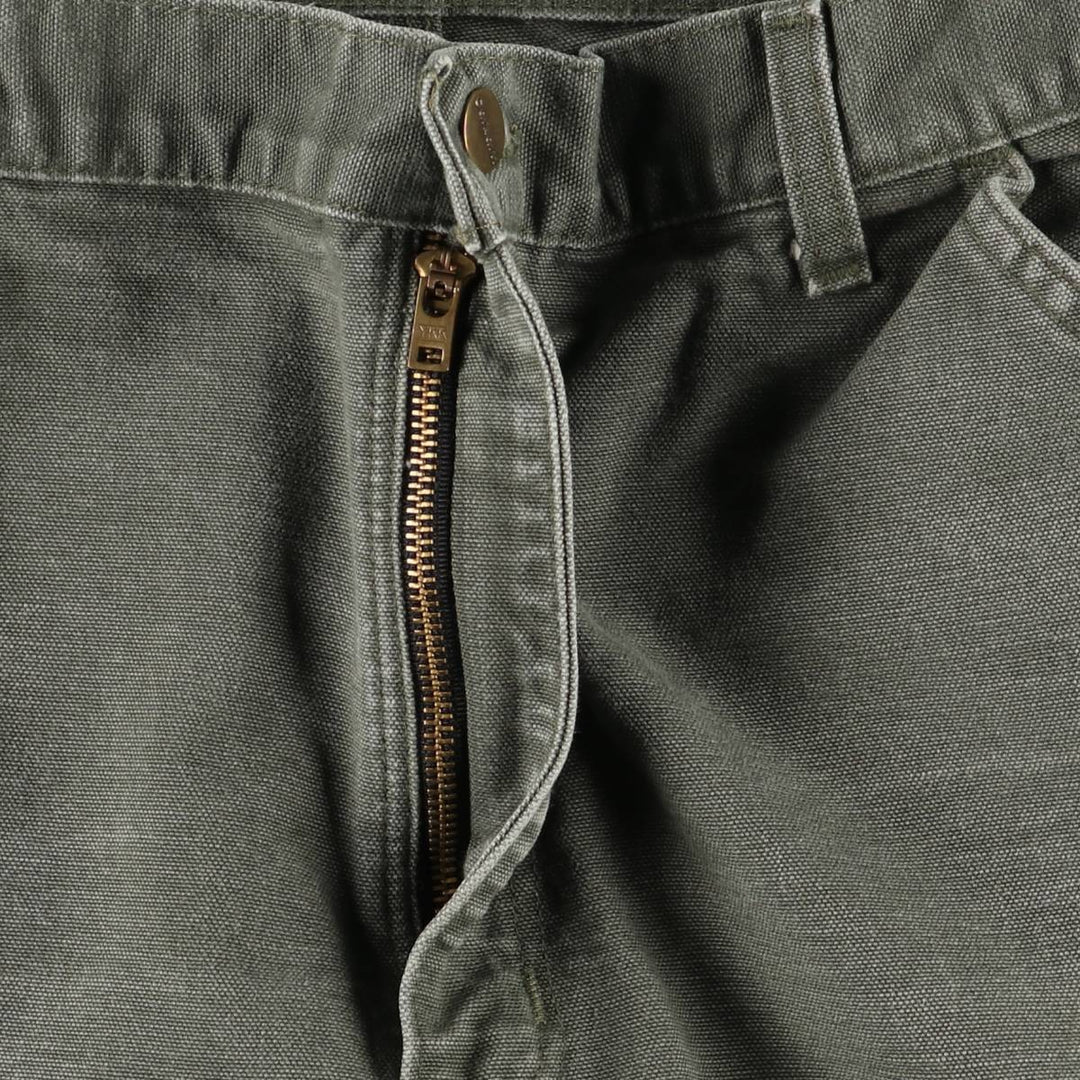 00'S Carhartt Dungaree Fit Duck Painter Pants Men's W36 cotton Khaki type Vintage Second Hand