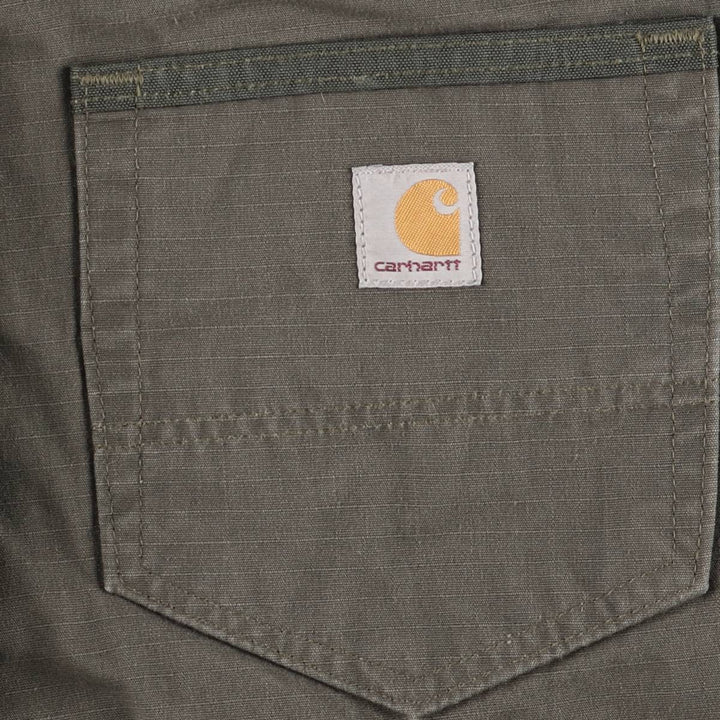 Carhartt Relaxed Fit Ripstop Cotton Shorts, Men's, Size W35 cotton Khaki type Vintage Second Hand