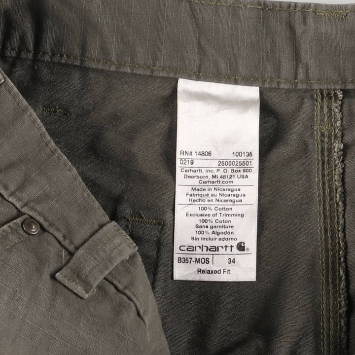 Carhartt Relaxed Fit Ripstop Cotton Shorts, Men's, Size W35 cotton Khaki type Vintage Second Hand